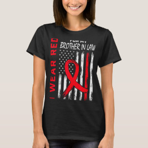 T-shirt Portez du rouge pour mon beau-frère Maladie cardia