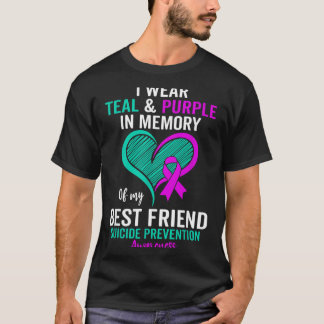 T-shirt Portez du sarcelle et du violet en mémoire de l'am