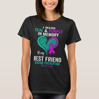 T-shirt Portez du sarcelle et du violet en mémoire de l'am