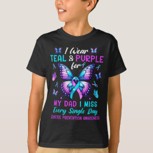 T-shirt Portez du sarcelle violet pour la prévention du su