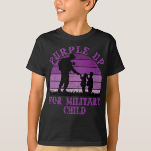 T-shirt Portez du violet pour les enfants militaires Arc-e