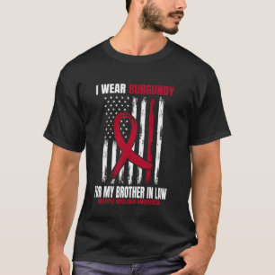 T-shirt Portez le bordeaux pour mon beau-frère Multiple My