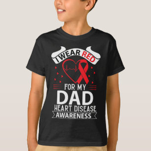 T-shirt Portez Le Rouge Pour Papa En Février Maladie Cardi