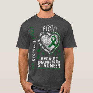 T-shirt Portez le ruban vert Mes frères combattent la céré