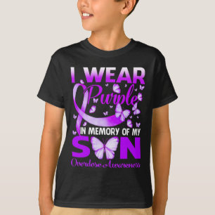 T-shirt Portez Le Violet En Mémoire Pour Mon Fils Adjudica