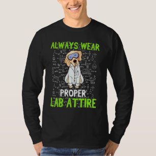 T-shirt Portez toujours l'expérience de chimie de laborato