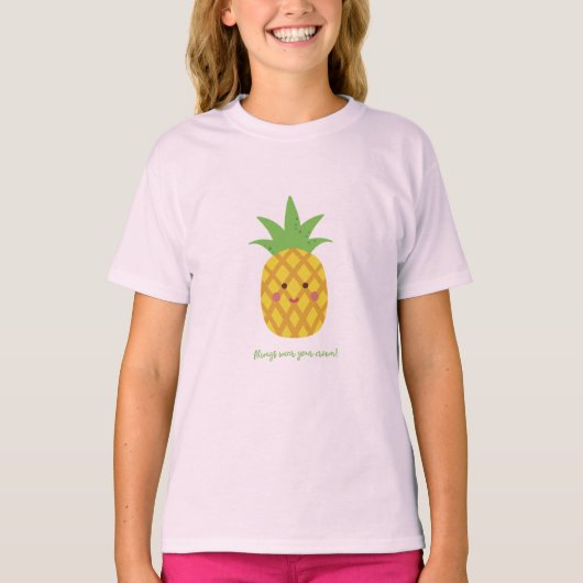 T-shirt Portez toujours votre Couronne Punny Ananas (Devant)