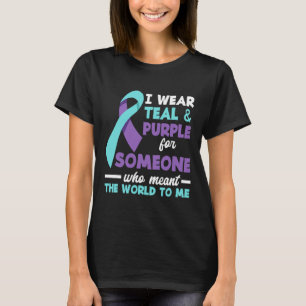 T-shirt Portez Turquoise Et Violet Pour Quelqu'Un Que J'Ai