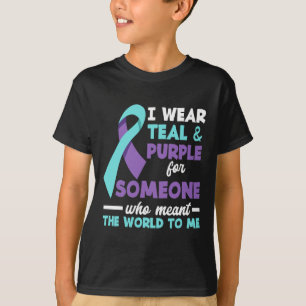 T-shirt Portez Turquoise Et Violet Pour Quelqu'Un Que J'Ai