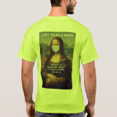T-shirt PORTEZ UN MASQUE Mona Lisa Haute Visibilité (Dos)