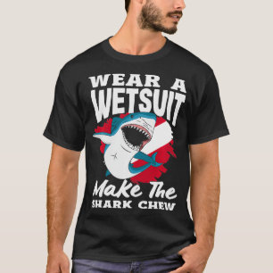 T-shirt Portez Un Wetsuit Faites Du Chew Scuba Plongeur