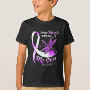 T-shirt Portez Violet En Mémoire De Mon Adjudant Soeur À S