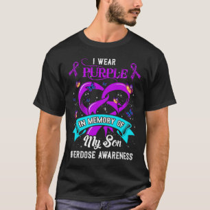 T-shirt Portez Violet En Mémoire De Mon Fils Surdose Sensi