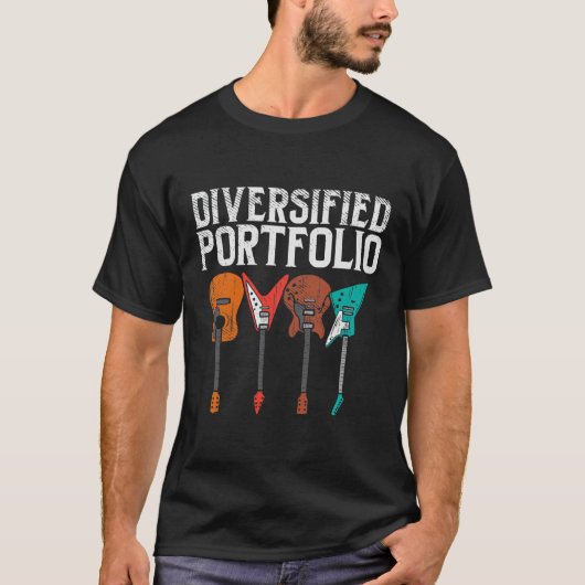 T-shirt Portfolio Diversifié Pour Guitare Player (Devant)