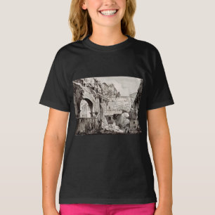 T-shirt Portique d'Octavie Rome Art en Noir et Blanc