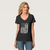 T-shirt Portland États-Unis en détresse avec drapeau améri (Devant entier)