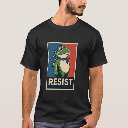 T-shirt Portland Frog Protest Anti Ice Resistance I Stand  (Devant)