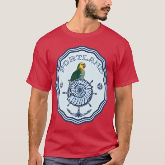 T-shirt Portland Maine Parrot (Devant)