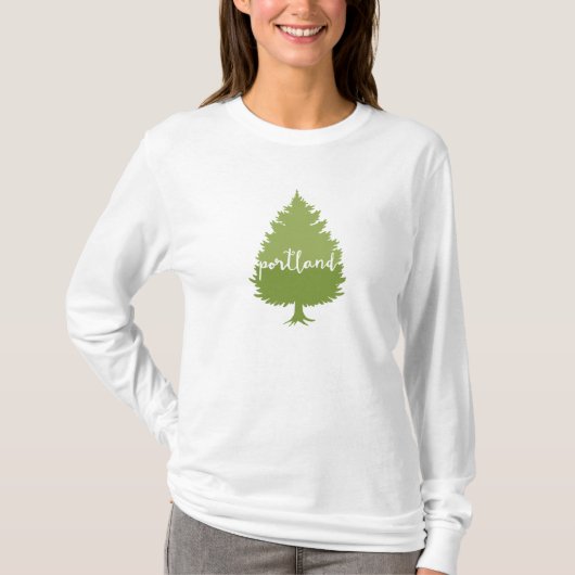T-shirt Portland, Oregon, arbre de calligraphie (Devant)