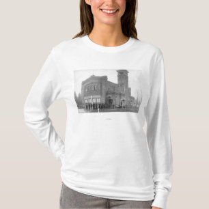 T-shirt Portland, OU vue et tour de caserne de pompiers