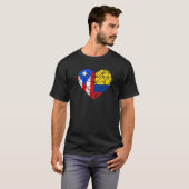 T-shirt Porto Rico Colombie Drapeau Boricua Heart Brotherh (Devant entier)