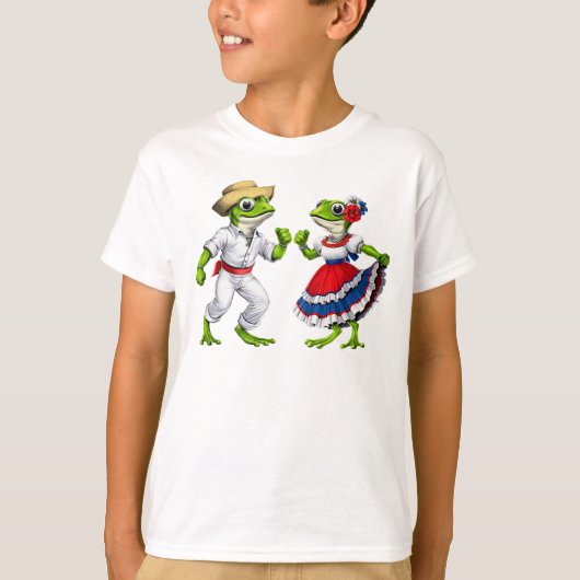 T-shirt Porto Rico Coqui Frogs (Devant)
