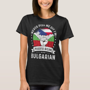 T-shirt Porto Rico Drapeau Bulgarie Grosse fierté Humour