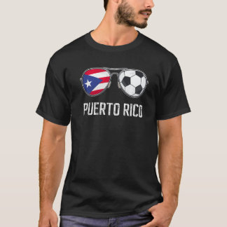 T-shirt Porto Rico Drapeau & Football Sunglass Porto-Rico
