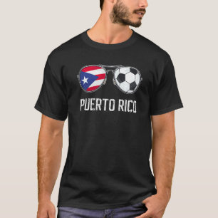 T-shirt Porto Rico Drapeau & Football Sunglass Porto-Rico