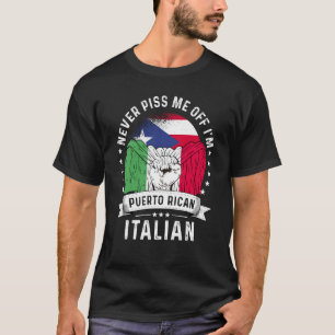 T-shirt Porto Rico Drapeau Italie Grosse fierté Humour