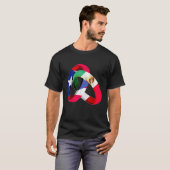 T-shirt Porto Rico Drapeau Mexique Grown Ring Mariage mari (Devant entier)