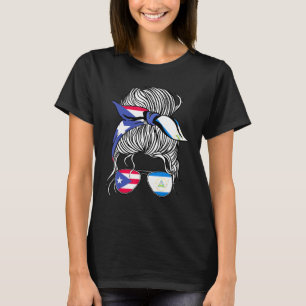 T-shirt Porto Rico Drapeau Nicaragua Cultivé Femmes filles