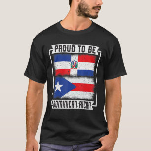 T-shirt Porto Rico Et Dominicain Shirt Pride Heritage Fl