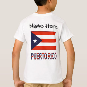 T-shirt Porto Rico et drapeau de Porto Rico avec votre nom