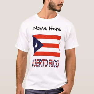 T-shirt Porto Rico et Drapeau de Porto Rico avec Votre Nom