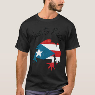 T-shirt Porto Rico Frog Coqui Drapeau Boriqua Island Taino