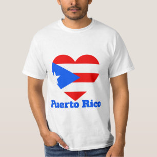 T-shirt Porto Rico Heart Flag