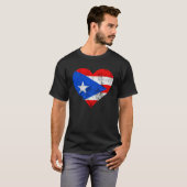 T-shirt Porto Rico Heart Puerto Ricaner Puertorro Drapeau (Devant entier)