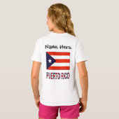T-shirt Porto Rico Porto Rico Drapeau bleu Personnalisatio (Dos entier)