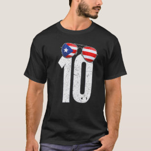 T-shirt Porto Rico Soccer Player Numéro 10 Porto-Rico F