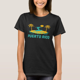 T-shirt Porto Rico Vacances Retro Amusement Surf Souvenir 