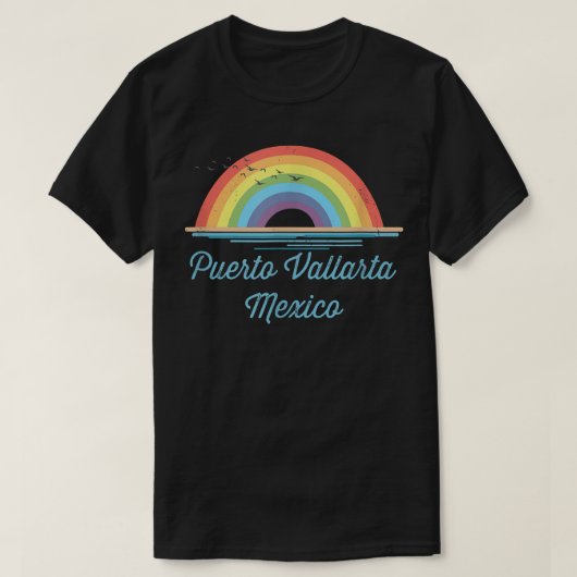 T-shirt Porto Vallarta Méico Souvenir graphique  (Design devant)