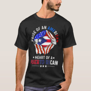 T-shirt Portoricain Américain Amérique Fierté Cuba Porto R