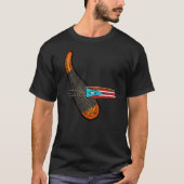 T-shirt Portoricain Drapeau Guiro Boricua Instruments (Devant)