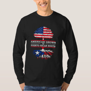 T-shirt Portoricain Racines drapeau américain
