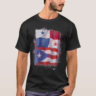 T-shirt Portoricaine Panaméen amour VNeck