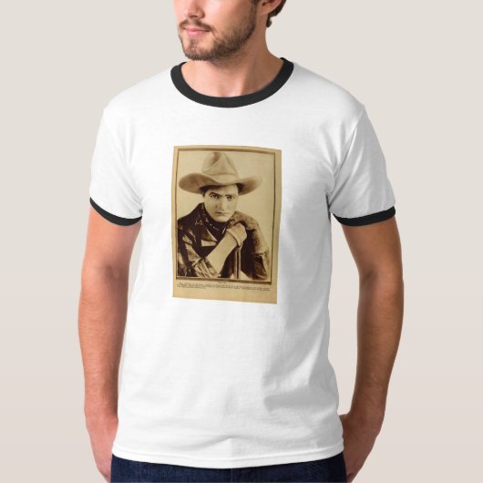 T-shirt Portrait 1918 de Tom Mix avec le fusil pour le (Devant)