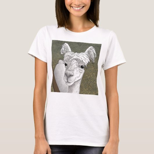 T-shirt Portrait Alpaca 2 (Devant)