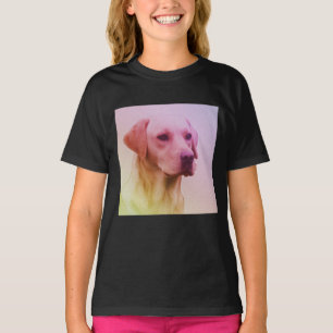 T-shirt Portrait aquarelle de chien Labrador Retriever 01