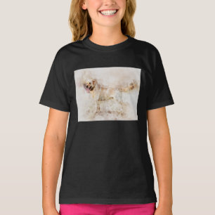 T-shirt Portrait aquarelle du chien Retriever du Labrador